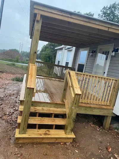 10x10 covered wood deck side — JHG Contracting LLC serving Prairie Grove, AR