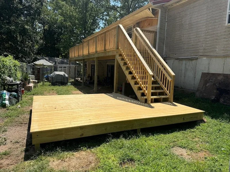 12x12 ground level deck for hot tub Fayetteville AR — JHG Contracting LLC
