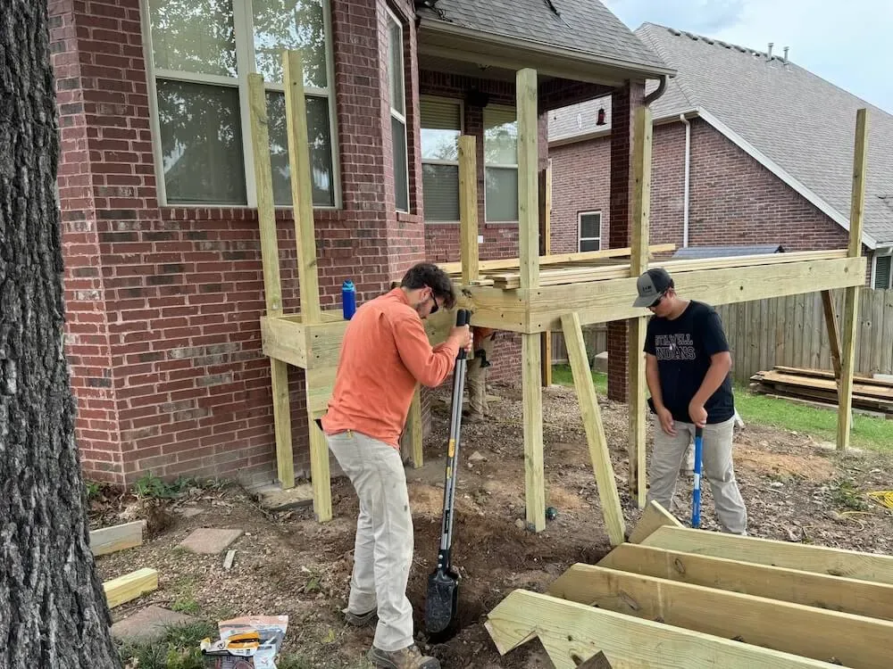 16x16 custom wood deck Springdale AR — JHG Contracting LLC