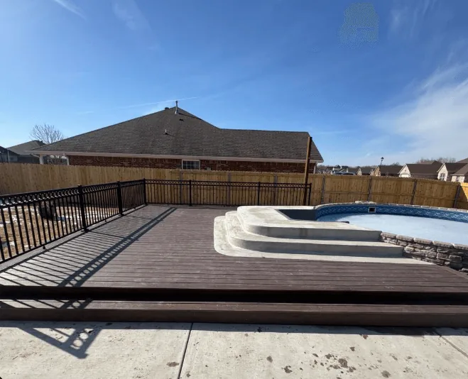 22x20 Armadillo composite deck pool surround — JHG Contracting LLC serving Lowell, AR