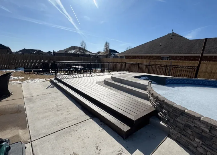 22x20 Armadillo composite deck with Westbury railing Fayetteville AR — JHG Contracting LLC