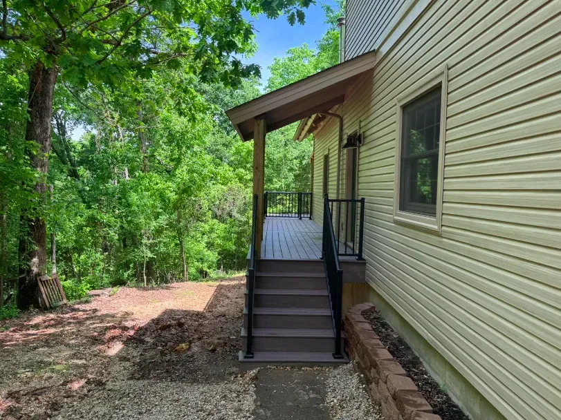 376sqft Armadillo composite deck with railings — JHG Contracting LLC serving Springdale, AR