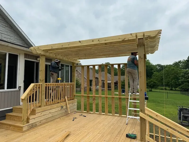 Custom deck with pergola Siloam Springs AR — JHG Contracting LLC