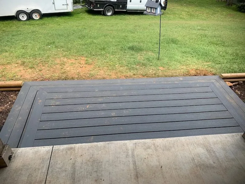 Gray composite deck with step-down design NWA — JHG Contracting LLC