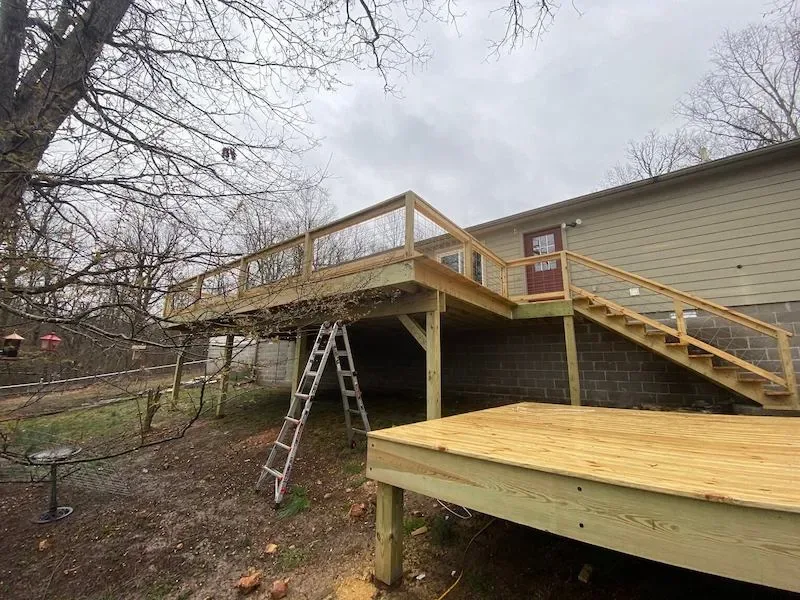 Two level custom wood deck NWA Region — JHG Contracting LLC