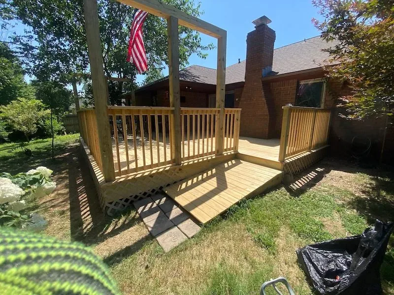 Wood deck matching railings NWA Arkansas — JHG Contracting LLC